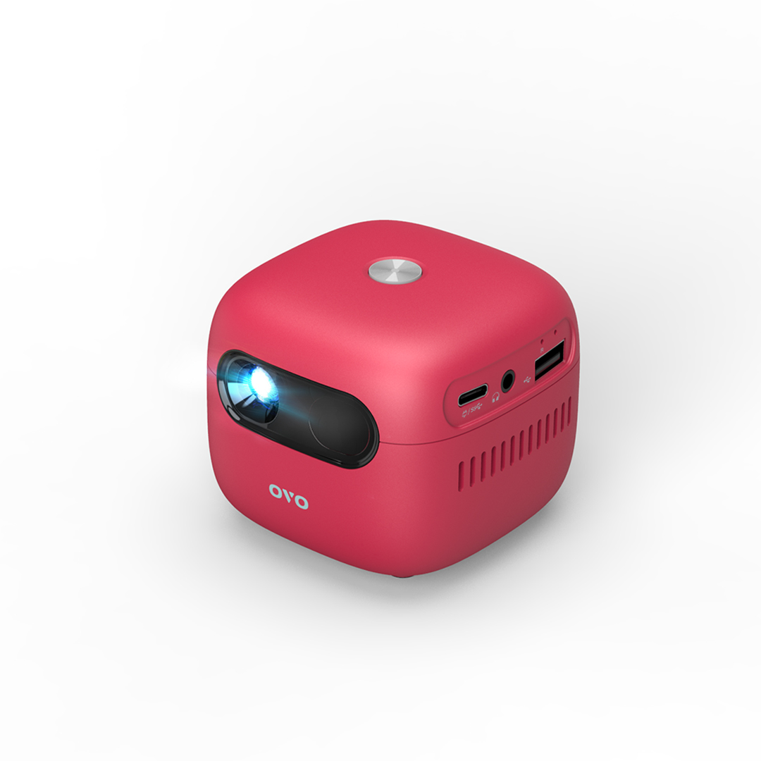 【OVO】小蘋果智慧投影機 U1-R 萬歲洋紅款
